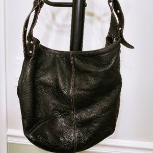 SOLD**********Tignanello Hobo Black Pebble Leather Bag